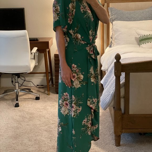 Alperce Portuguese Green Floral Dress - Picture 2 of 4